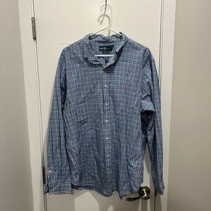 Ralph Lauren Men's XXL Blue Checkered Shirt